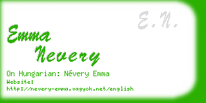 emma nevery business card